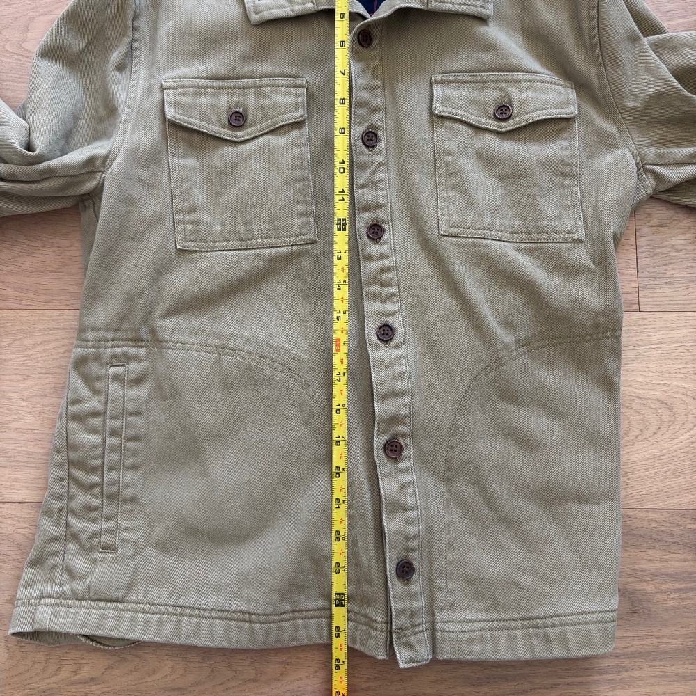 Five Four Beige Jacket Button Up Pockets Khaki 10… - image 7